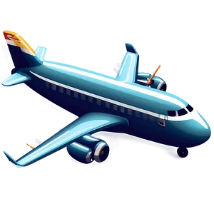 Cartoon Airplane Illustration Png 06262024 PNG image