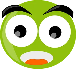 Cartoon Alien Face Graphic