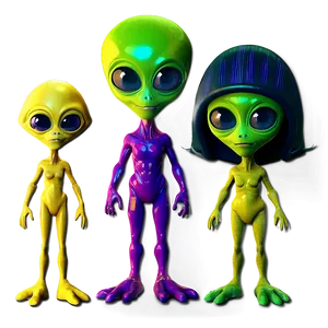 Cartoon Alien Family Png 06292024 PNG image