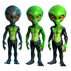 Cartoon Alien Friends PNG 69