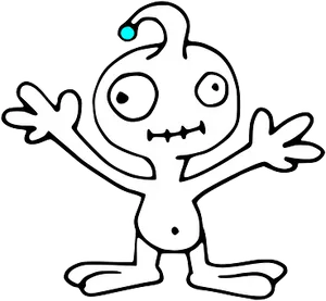 Cartoon Alien Greeting