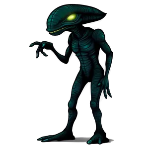 Cartoon Alien In Forest PNG 06292024