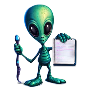 Cartoon Alien In School PNG Uhd85 PNG