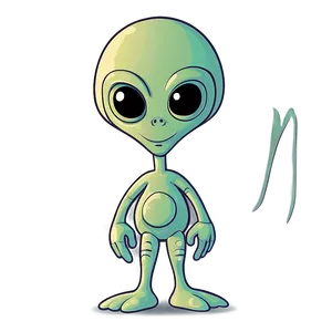 Cartoon Alien On Mars PNG 06292024