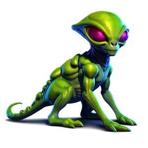 Cartoon Alien Pet PNG Bql