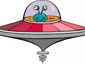 Cartoon Alien Spaceship PNG image