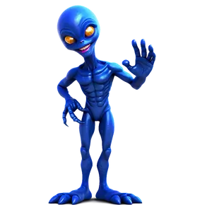 Cartoon Alien Waving Hello PNG 06292024 PNG