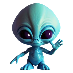 Cartoon Alien Waving Hello PNG 06292024 PNG