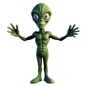 Cartoon Alien Waving Hello PNG 06292024 PNG