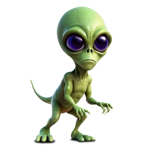 Cartoon Alien With Antenna PNG Cwt