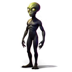 Cartoon Alien With Planets PNG 64 PNG