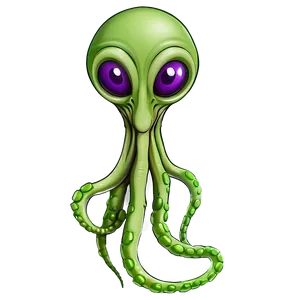 Cartoon Alien With Tentacles PNG 40 PNG