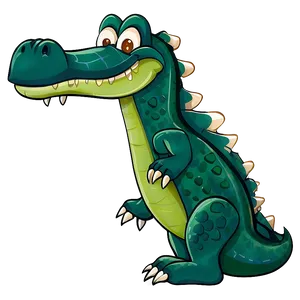 Cartoon Alligator Design PNG 05212024