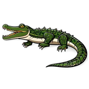 Cartoon Alligator Design PNG Wvw