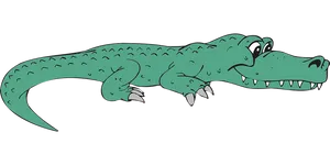 Cartoon Alligator Smiling