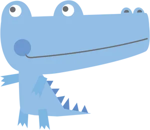 Cartoon Alligator Smiling