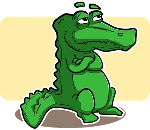 Cartoon Alligator Standing