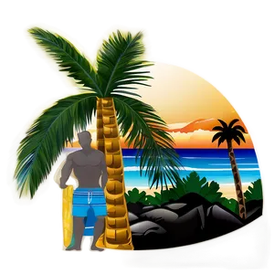 Cartoon Aloha Scene Png 3 PNG image