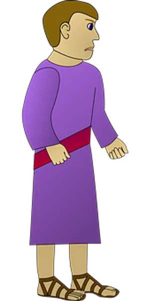 Cartoon Ancient Roman Man Standing