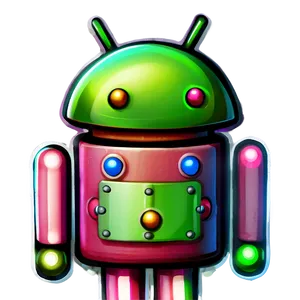 Cartoon Android Character PNG Vyn35