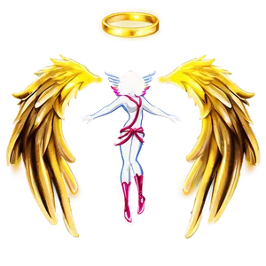 Cartoon Angel Wings Artwork PNG Lth