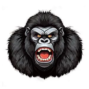 Cartoon Angry Gorilla PNG 06252024 PNG