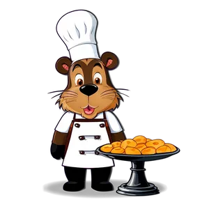 Cartoon Animal Cooking Chef Png 42 PNG image