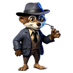 Cartoon Animal Detective Mystery PNG 80 PNG