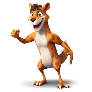 Cartoon Animal In Action Pose Png 06252024 PNG image