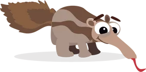 Cartoon Anteater Illustration PNG image