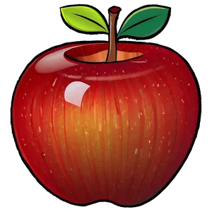 Cartoon Apple School Png 06272024 PNG image