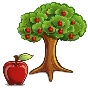 Cartoon Apple Tree Png 06132024 PNG image