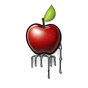 Cartoon Apple With Bite Marks Png 06272024 PNG image