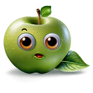 Cartoon Apple With Eyes Png 95 PNG image