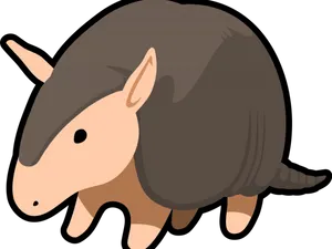 Cartoon Armadillo Illustration PNG image