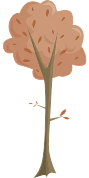 Cartoon Autumn Tree Illustration