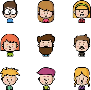 Cartoon Avatar Collection.png PNG image