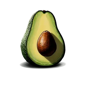 Cartoon Avocado PNG 05242024