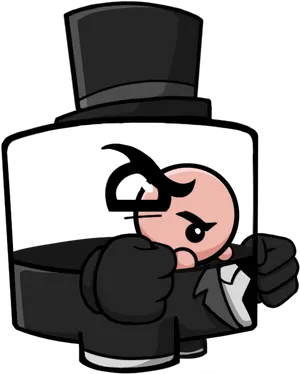 Cartoon Baby In Top Hat PNG image