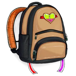 Cartoon Backpack PNG Sro