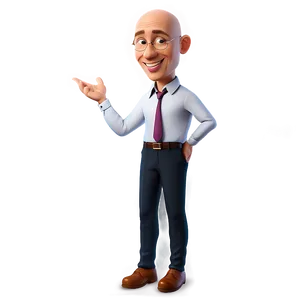 Cartoon Bald Guy PNG Bog