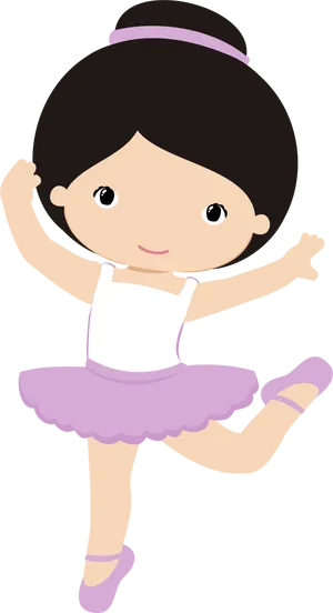 Cartoon Ballerina Posing PNG image
