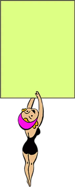 Cartoon Ballet Dancer Stretching