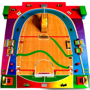 Cartoon Basketball Court Png 06212024 PNG image