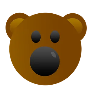 Cartoon Bear Face Emoji PNG image