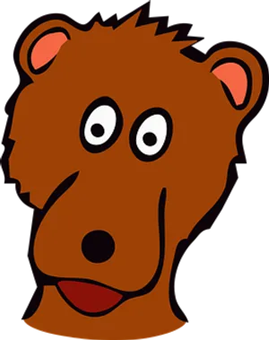 Cartoon Bear Face Graphic