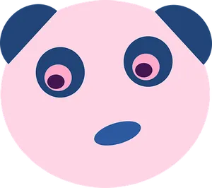 Cartoon Bear Face Graphic