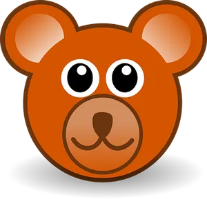 Cartoon Bear Face Graphic
