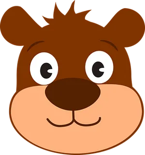 Cartoon Bear Face Graphic