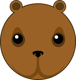 Cartoon Bear Face Graphic